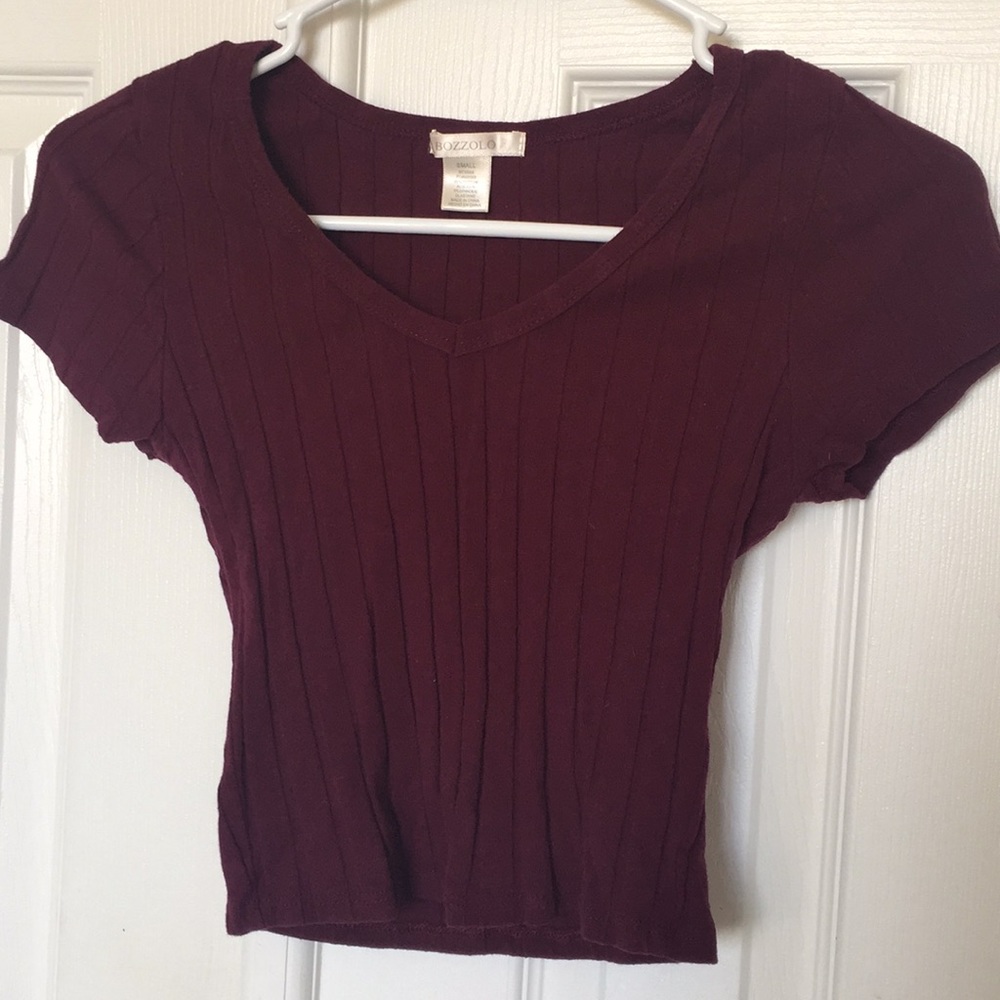 Wine Crop Top